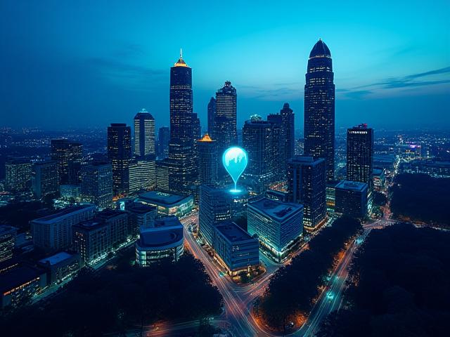 Map of Atlanta, Georgia showing the location of Glaciera Bytes office