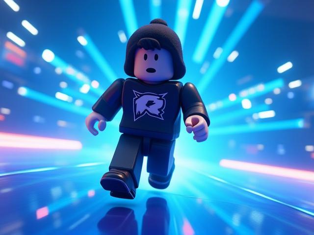 Competitive Roblox game avatar in action.