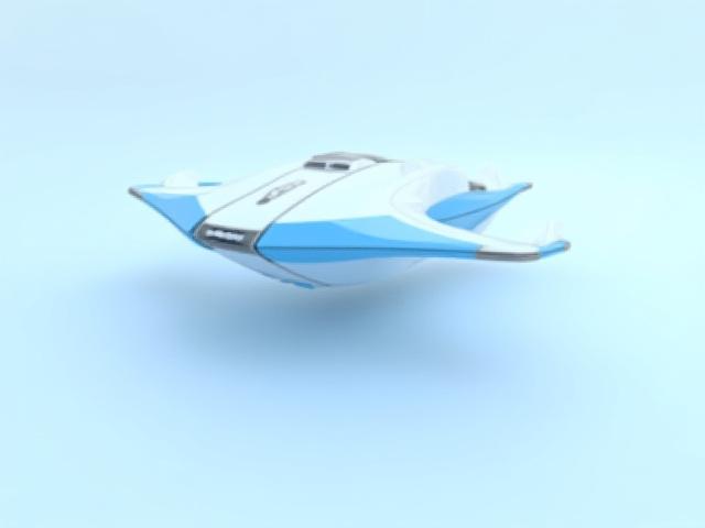 Sleek hover bike vehicle for Roblox game